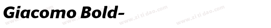 Giacomo Bold字体转换